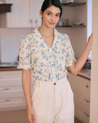 Élodie™ - Blouse Florale Élégante