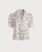 Élodie™ - Blouse Florale Élégante