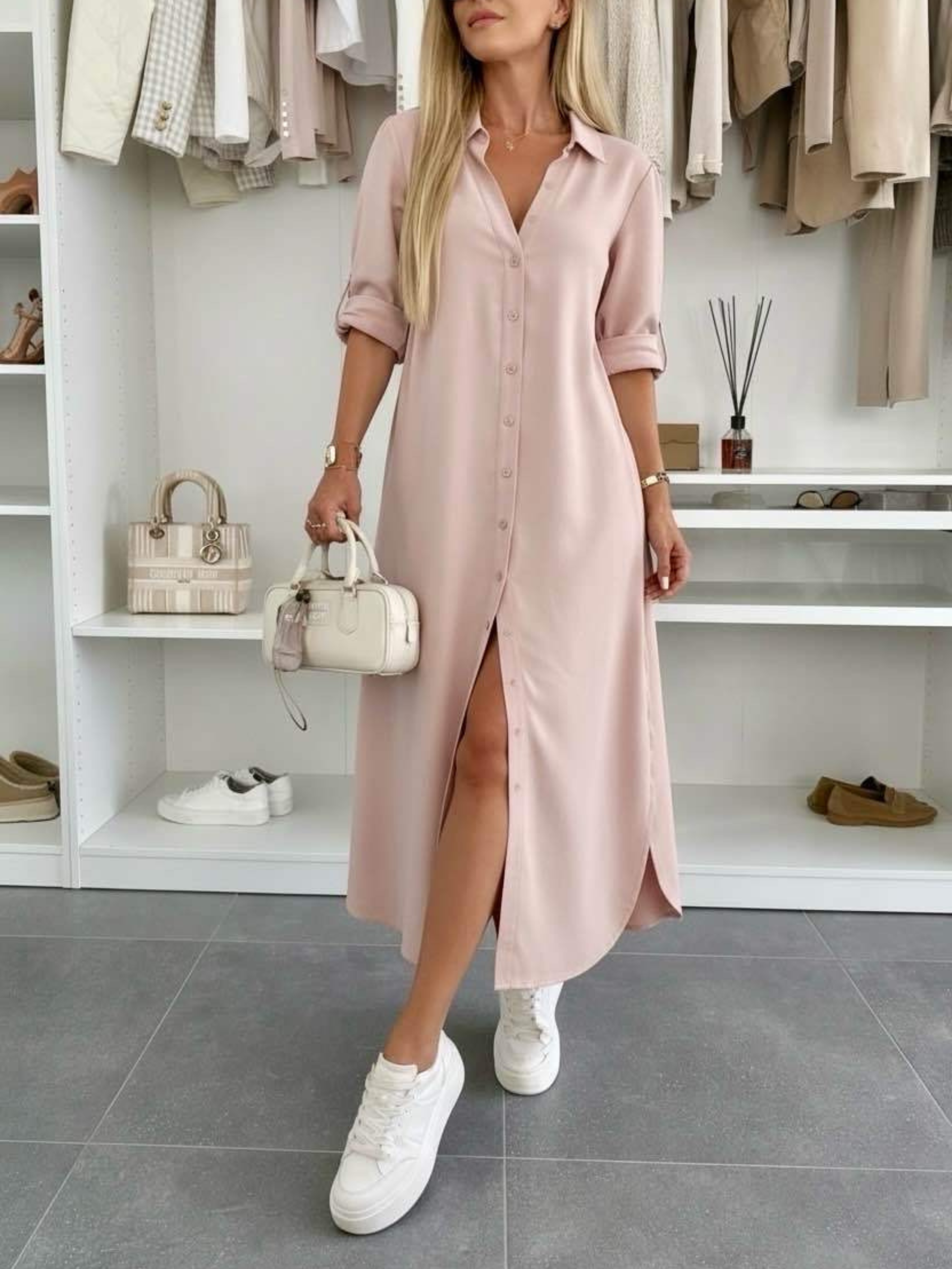 Élodie | Robe chemise oversize