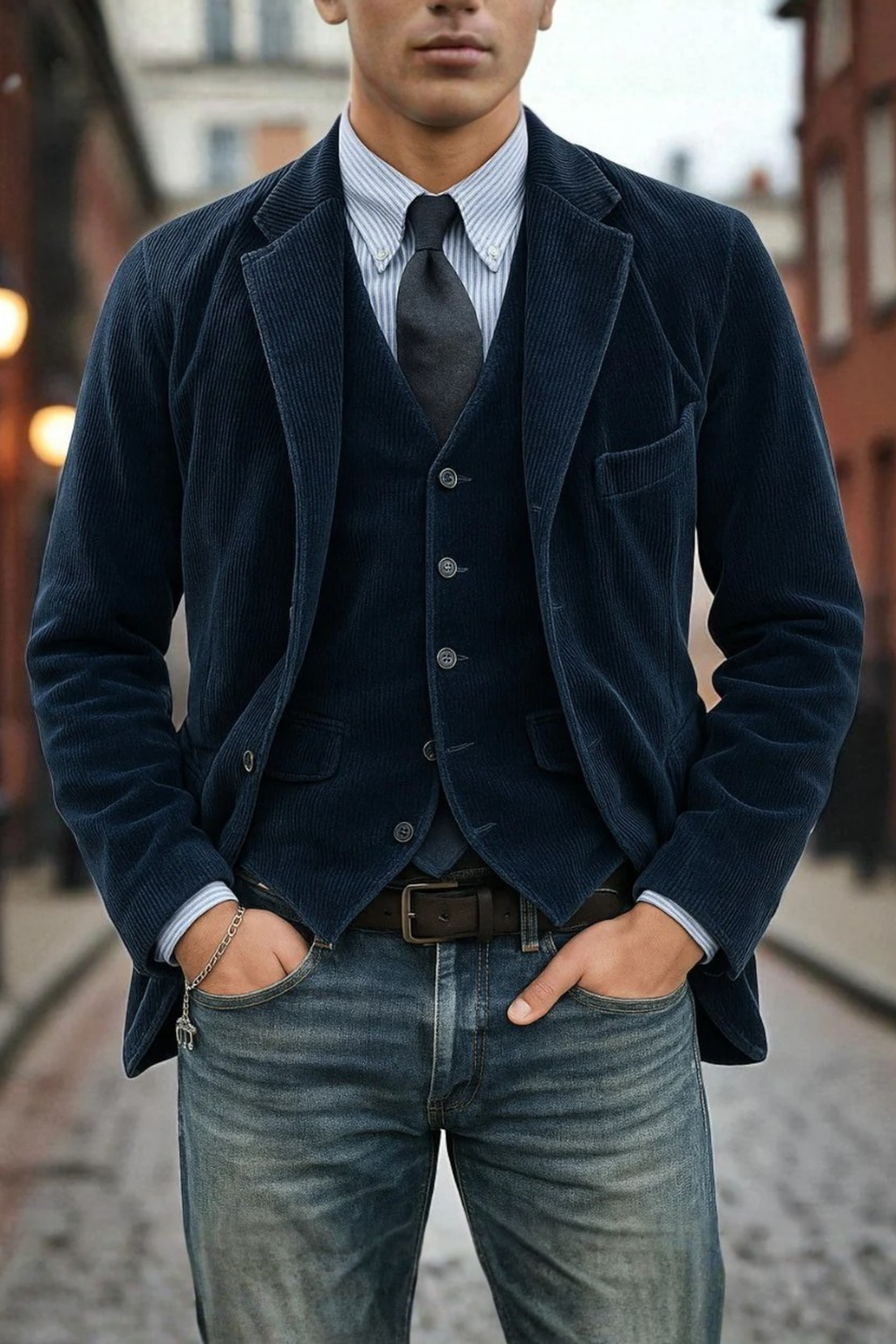 Lorenzio™ - Ensemble blazer avec gilet