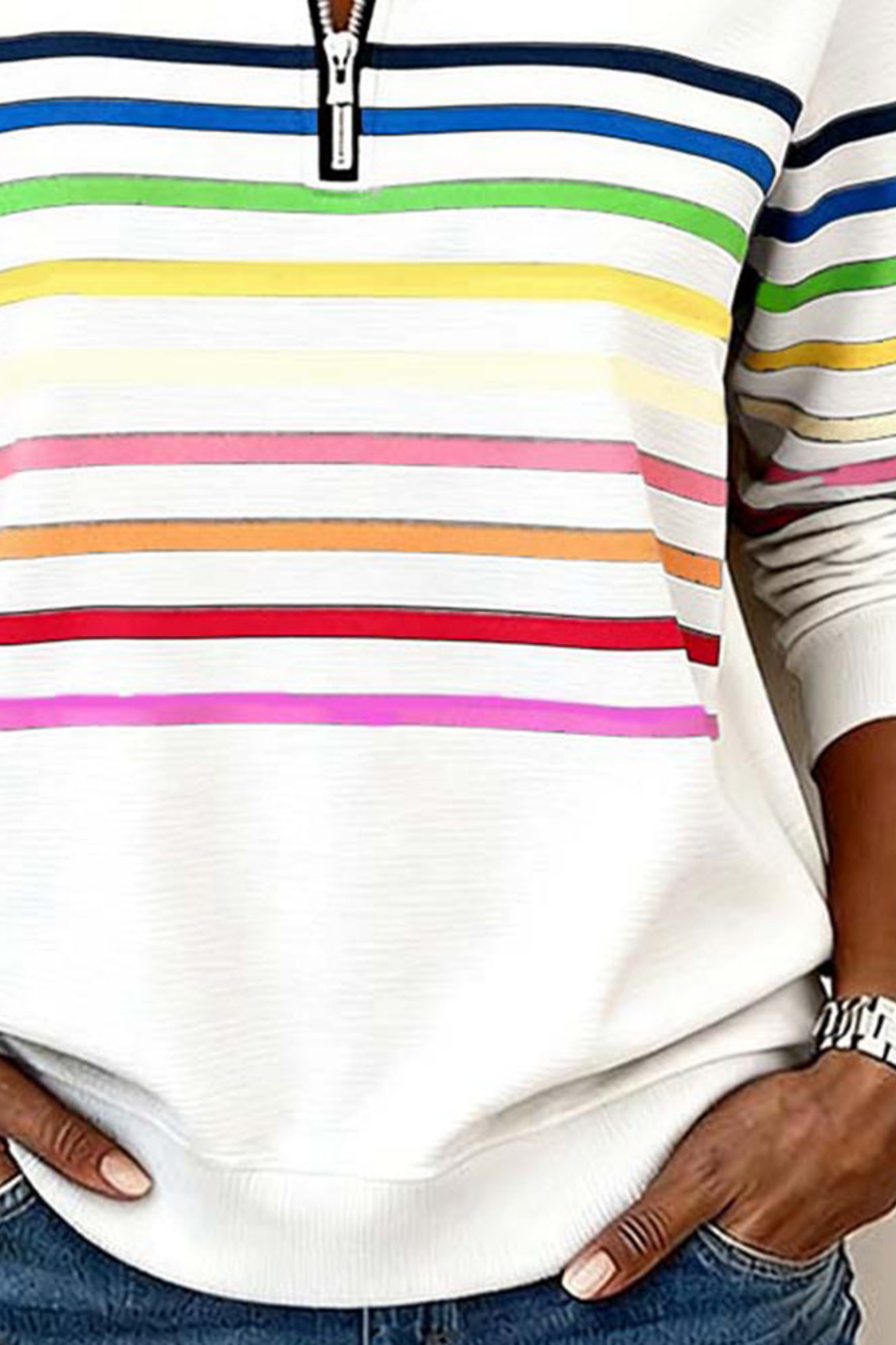 Marie | Pull en maille à rayures