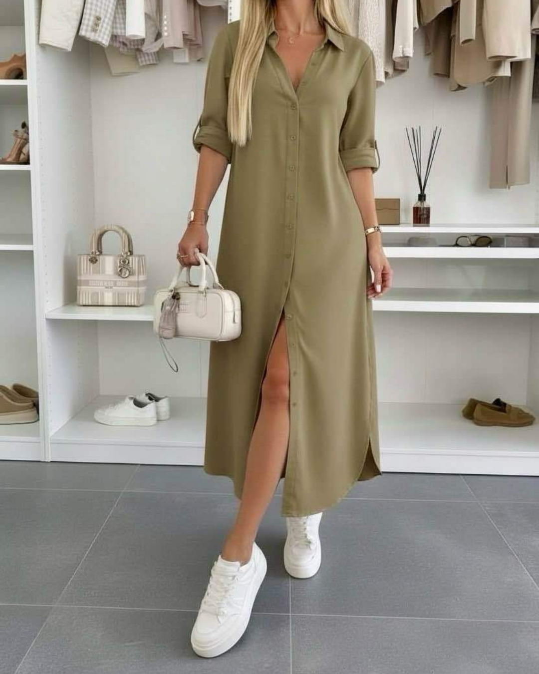 Élodie | Robe chemise oversize