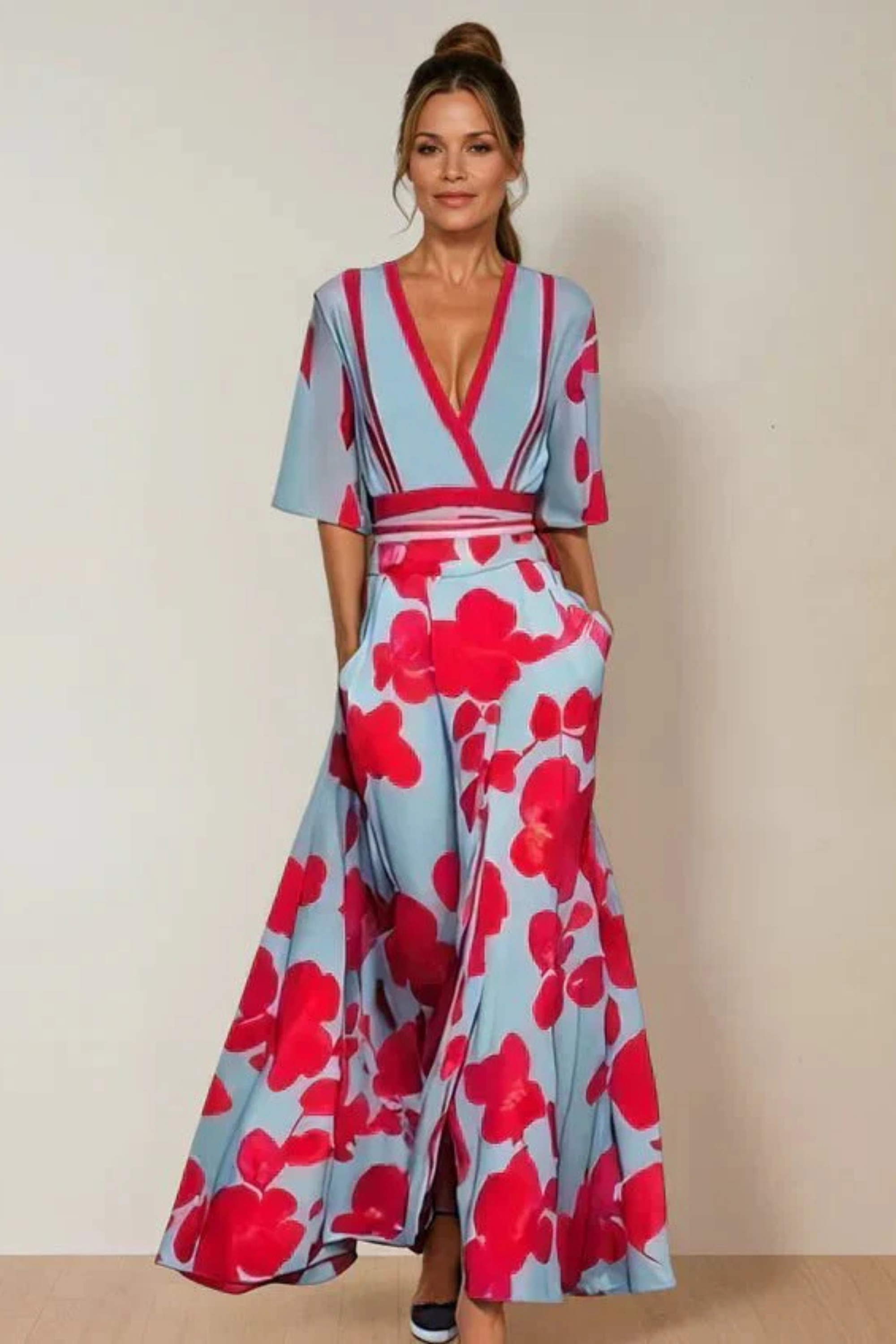 Julie™ – Robe portefeuille fleurie