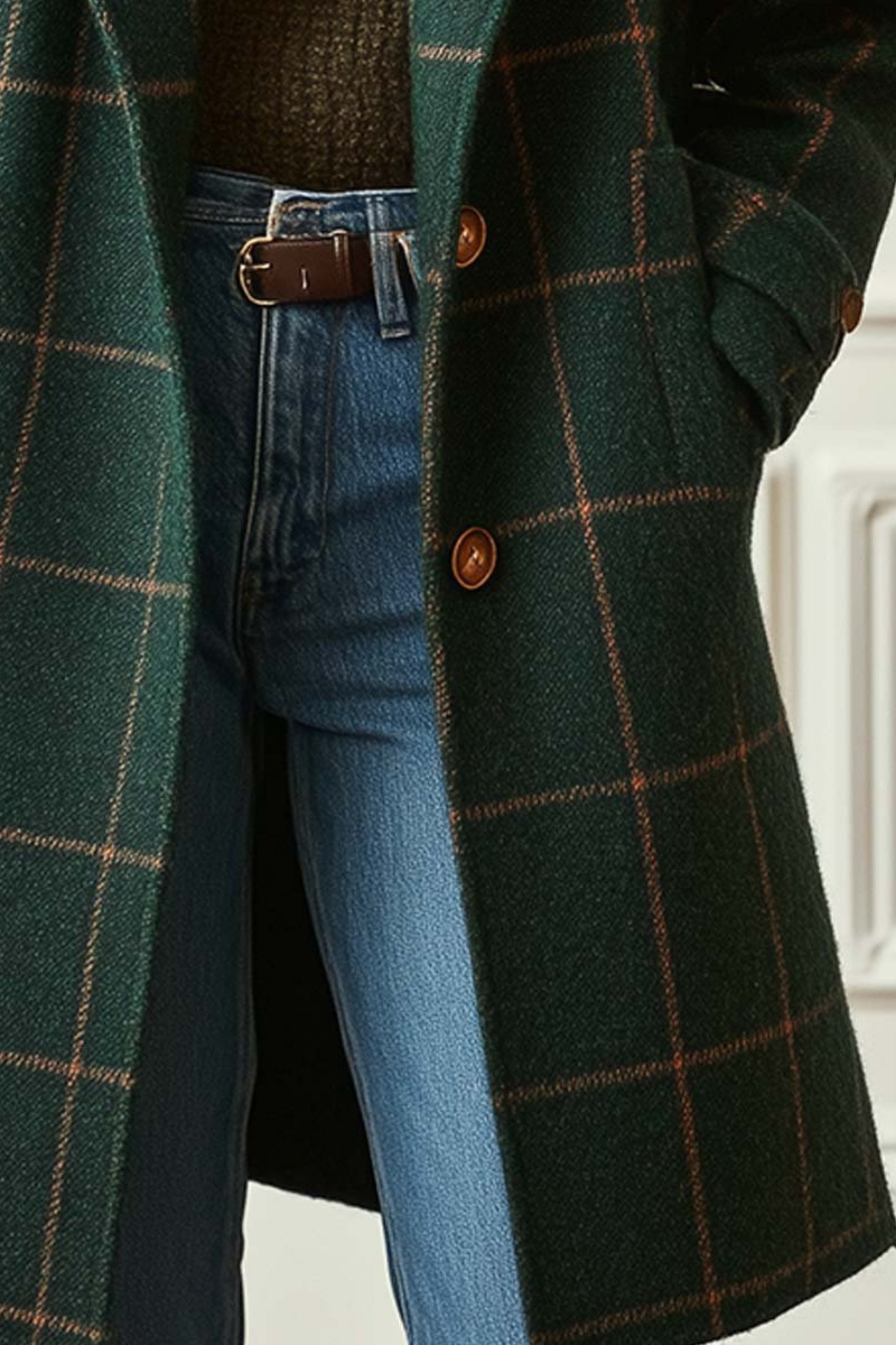 Oréliane™ - Manteau à carreaux élégant