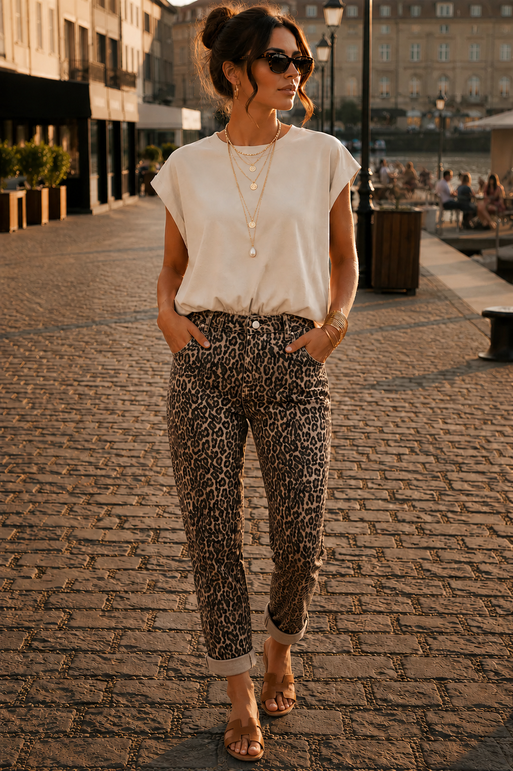 Leonie™ | Elegante Jeans mit Leopardenmuster