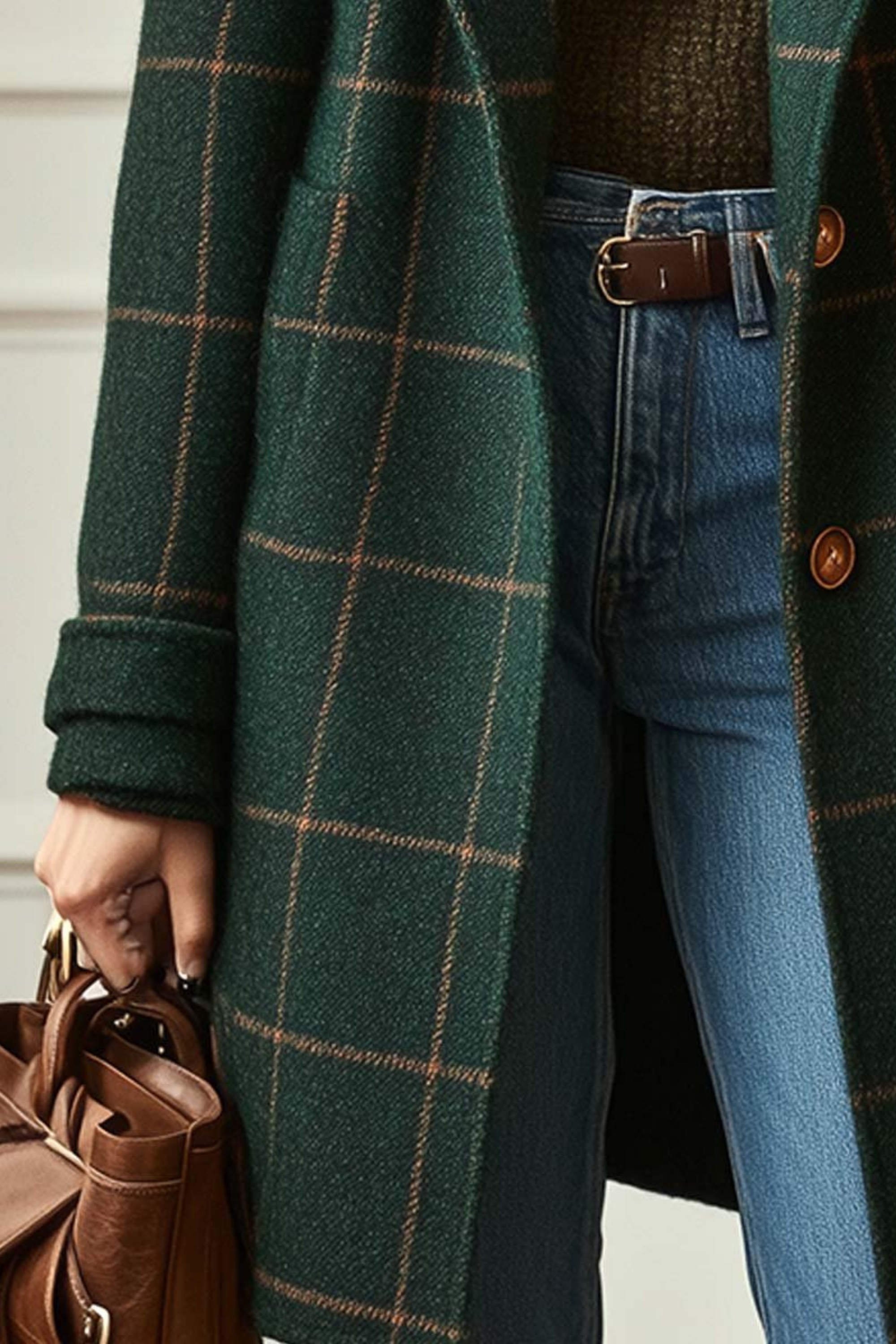 Oréliane™ - Manteau à carreaux élégant