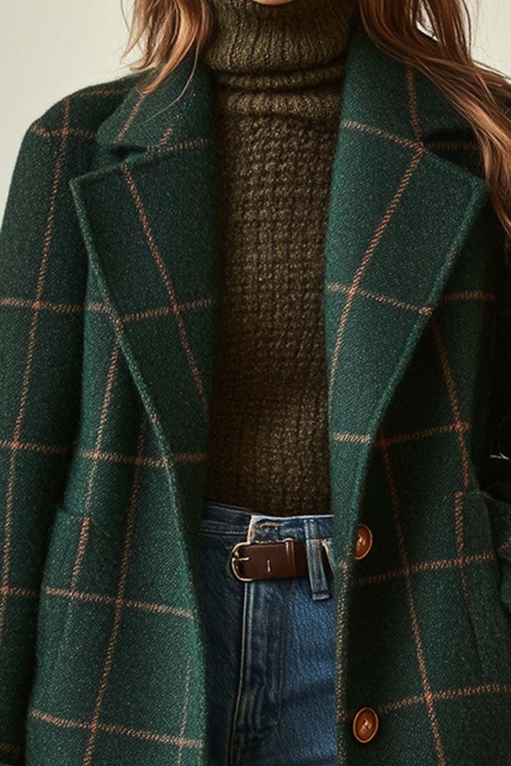 Oréliane™ - Manteau à carreaux élégant