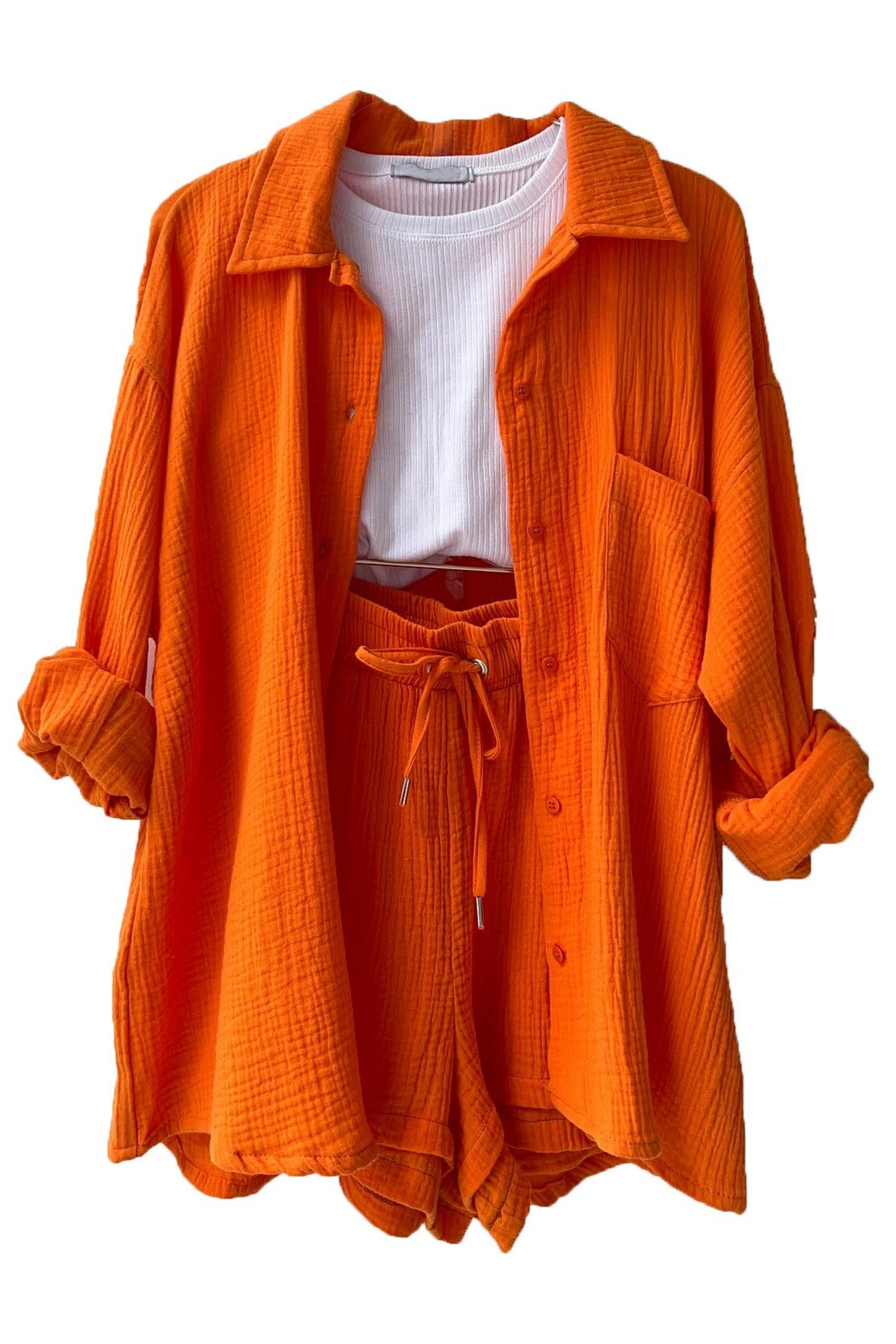 Seran Ligne | ensemble boutonné chemise-short