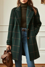 Oréliane™ - Manteau à carreaux élégant