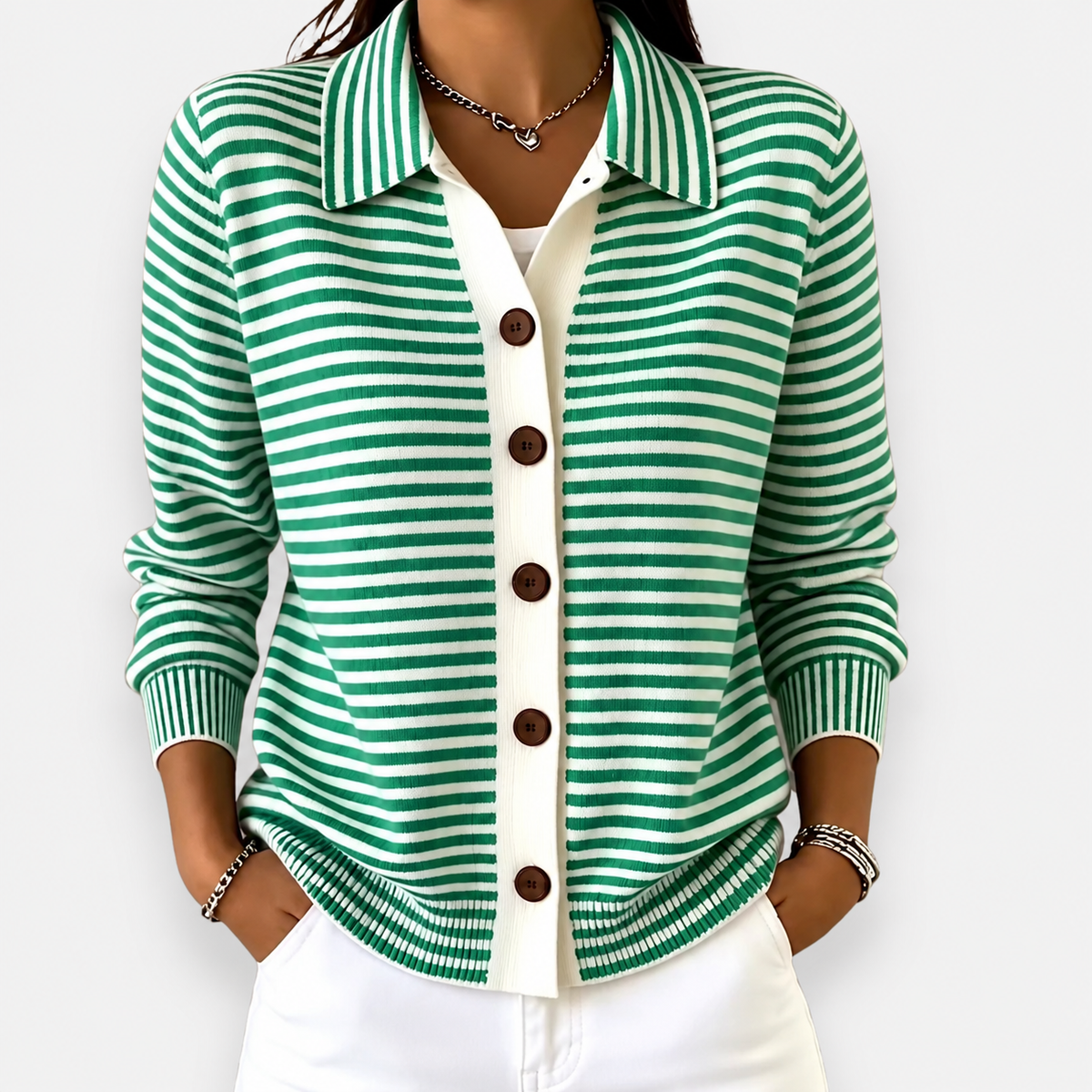 Nola™ - Eleganter Streifen-Cardigan