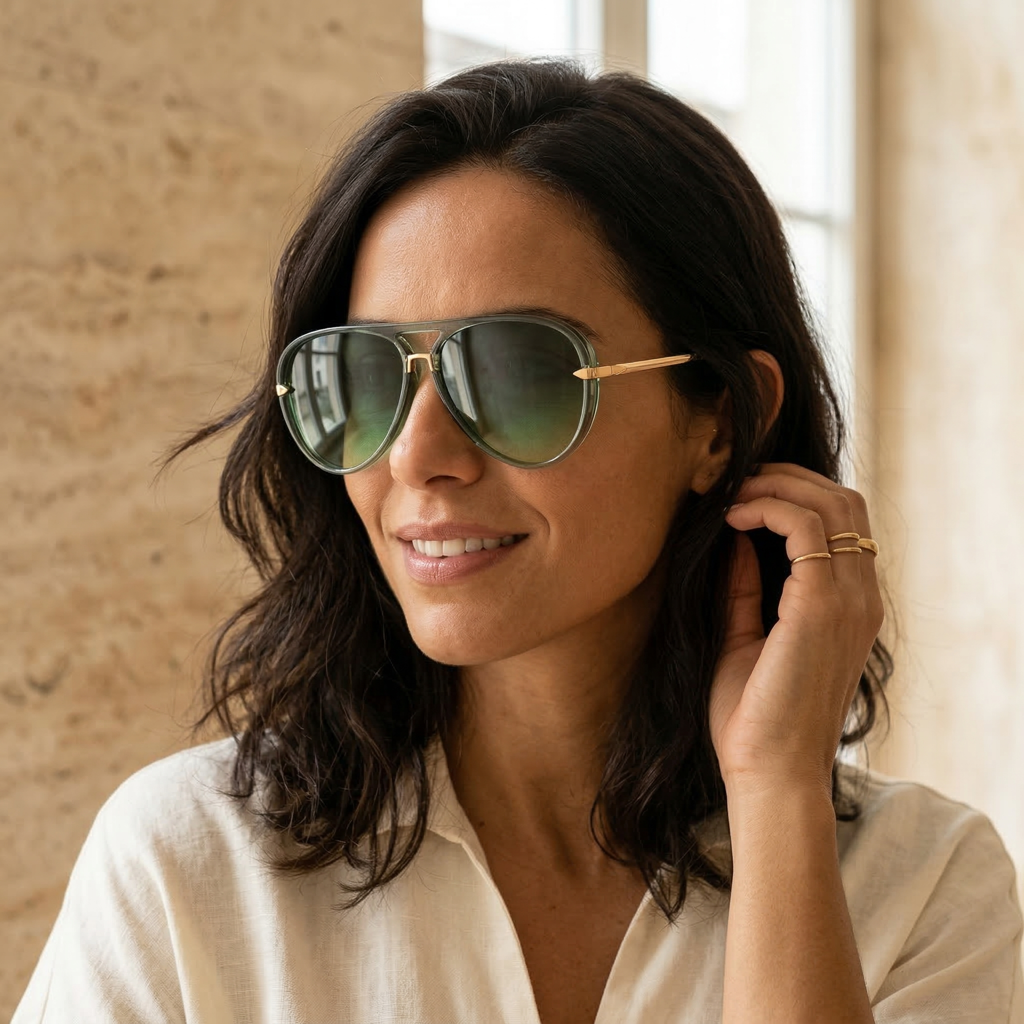 Léonie™ - Lunettes de soleil aviateur