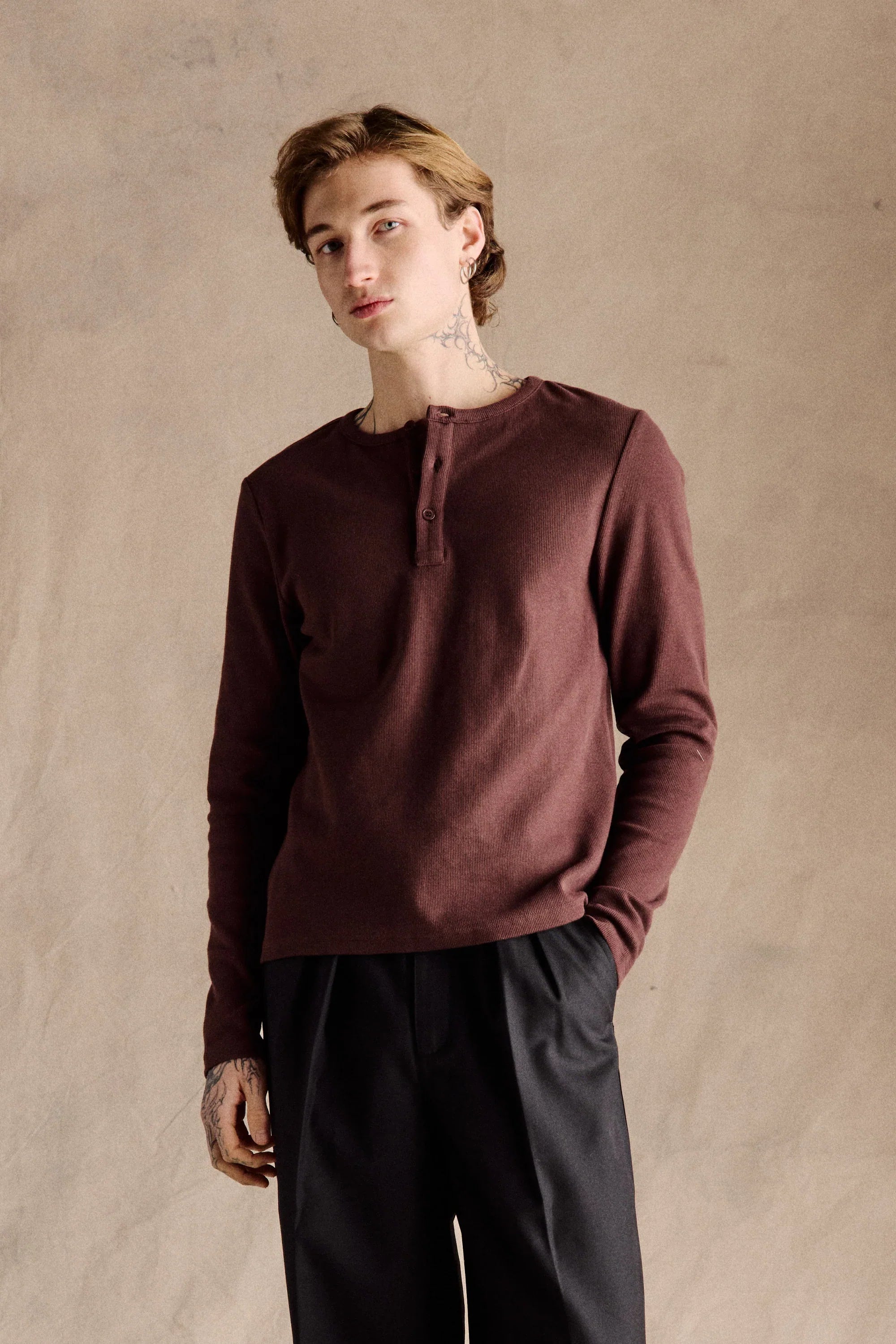 Orme Ligne | à patte de boutonnage t-shirt