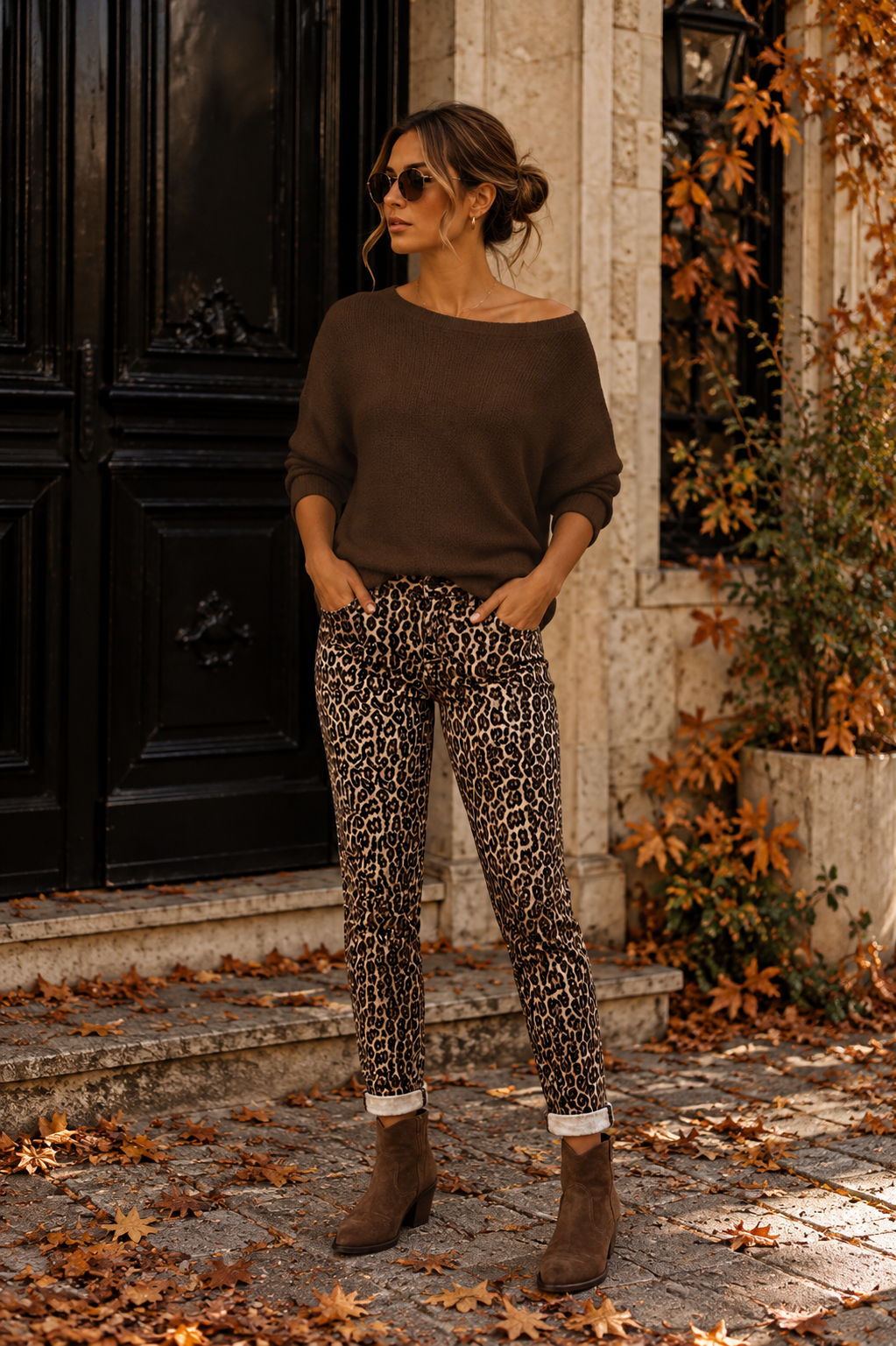 Leonie™ | Elegante Jeans mit Leopardenmuster