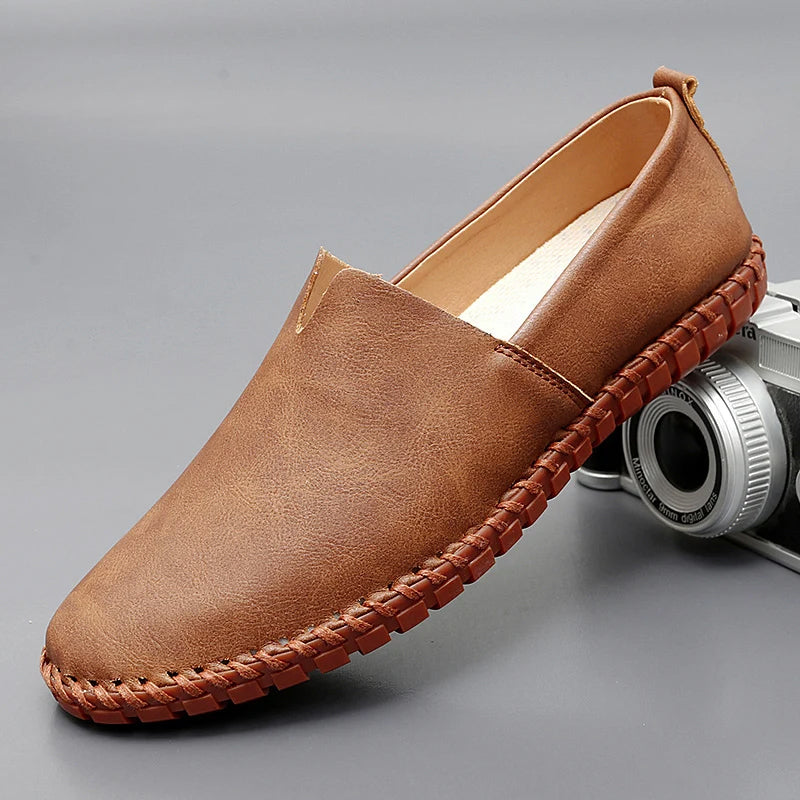 Larevion Solvane | mocassin sans lacets à surpiqûres tressées