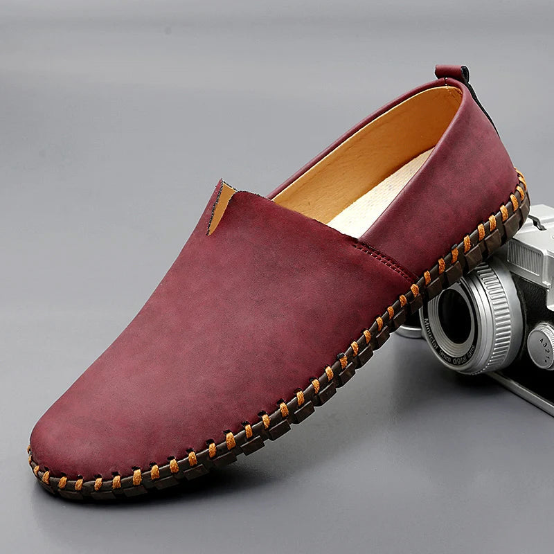 Larevion Solvane | mocassin sans lacets à surpiqûres tressées