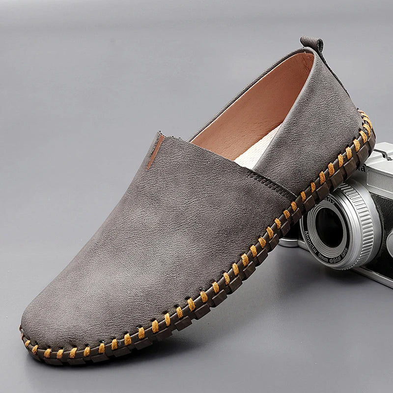 Larevion Solvane | mocassin sans lacets à surpiqûres tressées