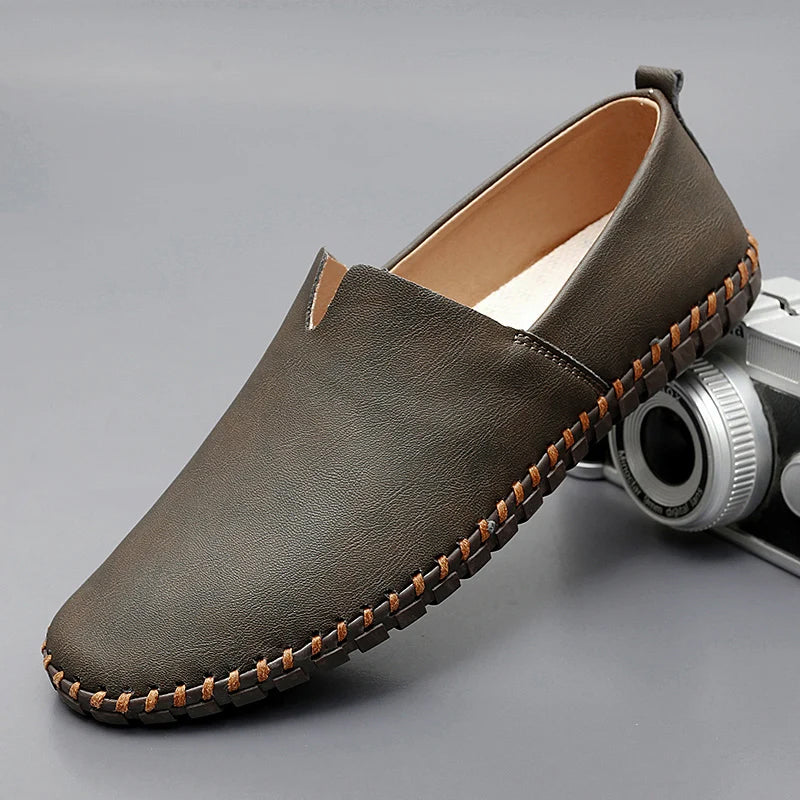 Larevion Solvane | mocassin sans lacets à surpiqûres tressées