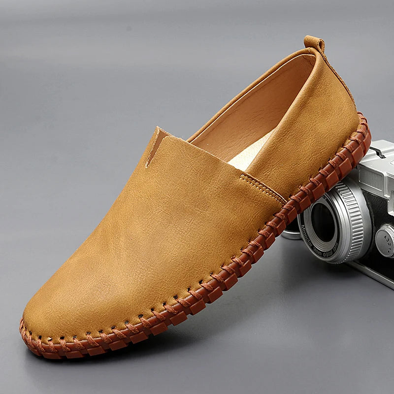 Larevion Solvane | mocassin sans lacets à surpiqûres tressées