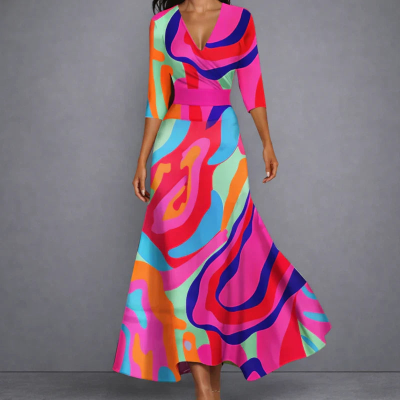 Victoire™ - Robe Maxi Florale Élégante