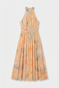 Aurora - Robe à col halter avec imprimé aquarelle