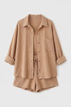 Seran Ligne | ensemble boutonné chemise-short