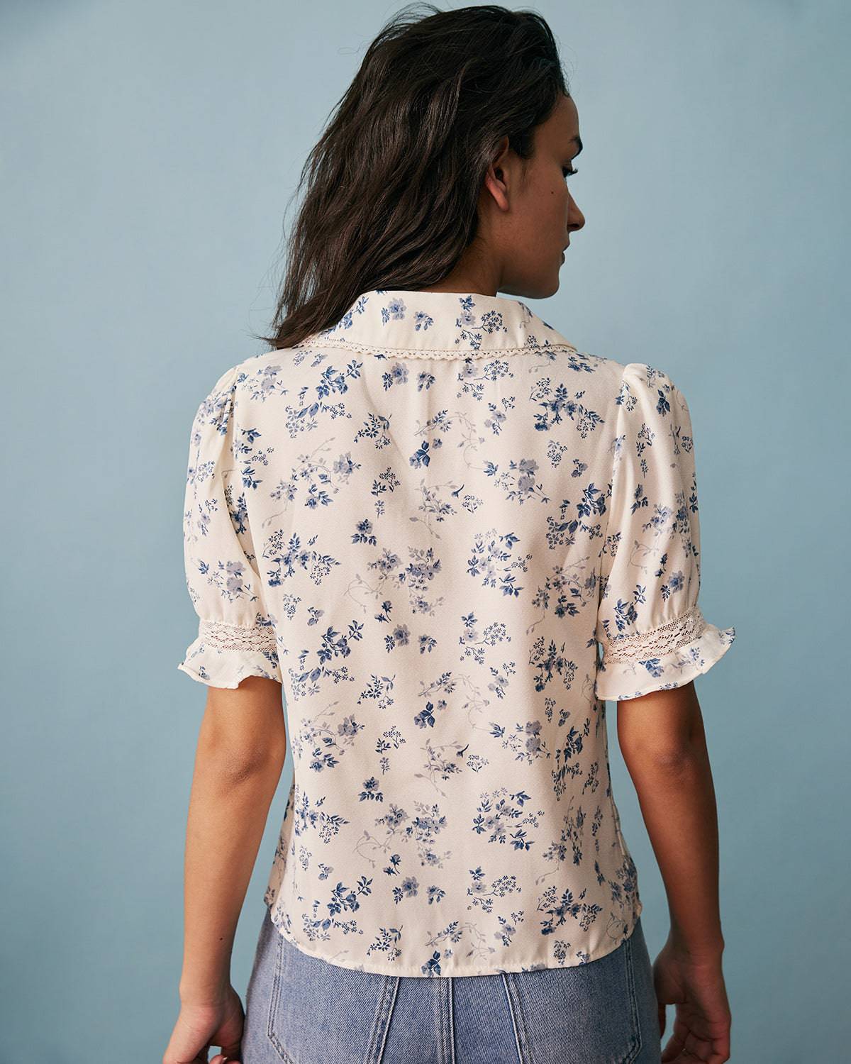 Élodie™ - Blouse Florale Élégante
