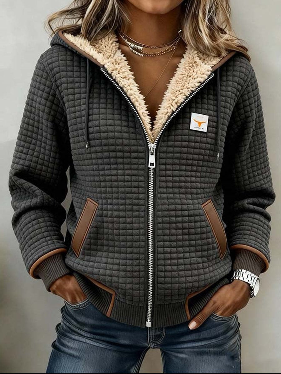Clara™ - Elegante Kapuzenjacke mit Teddyfutter 🤎